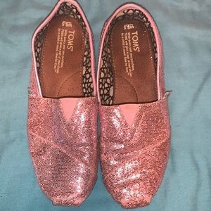 Pink Glitter Toms